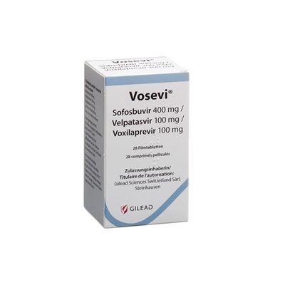 Gilead Sofosbuwir/Welpataswir/Woksylaprewir Wosewi 400mg*28 tabletek Wirusowe zapalenie wątroby typu C dla stadium 1 2 3 raka